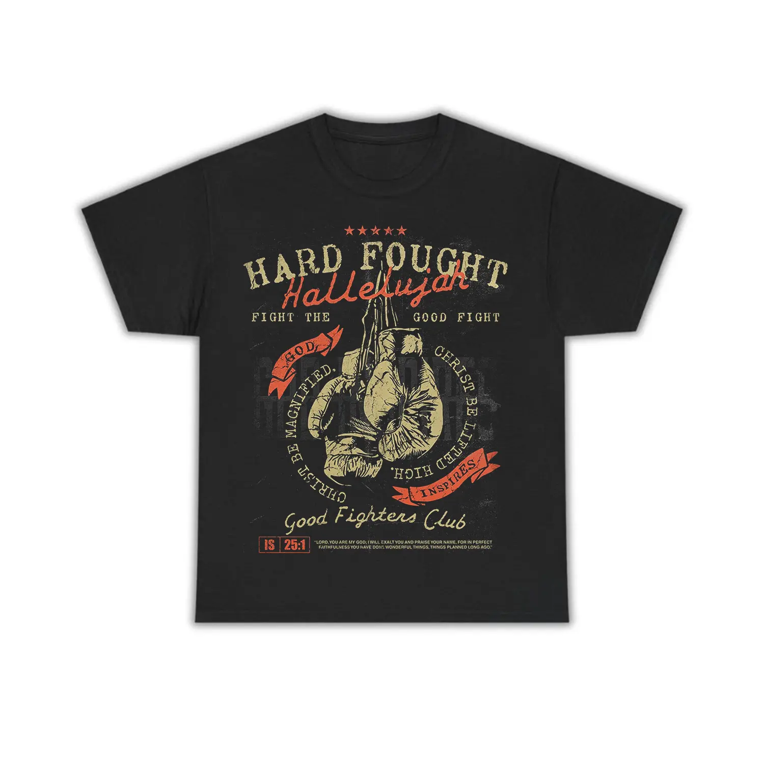 Good Fighters Club' Heavyweight T-Shirt, Casual Crew Neck Shirt, Retro Gym T-Shirt, Boxing Tee, Gift for Men