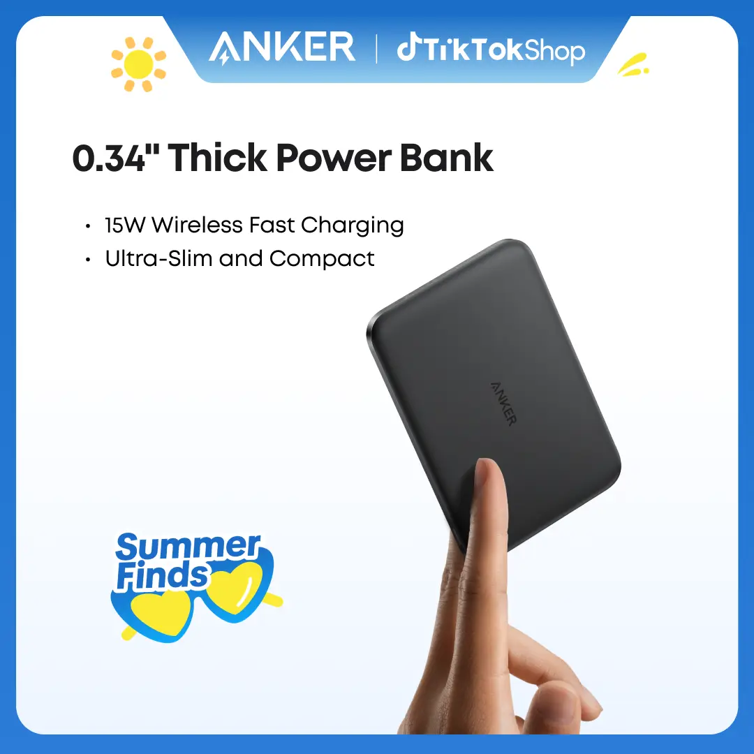 【Magnetic Power Bank】Anker Nano 5,000mAh Magnetic Power Bank, Qi2 15W Max Wireless Portable Charger, Ultra-Slim MagSafe-Compatible Battery Pack for iPhone 17-12#DealsForYouDays
