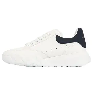 Alexander McQueen Leather Court Low-Top Lace-Up Sneakers for Men in White and Black Trending Shoes, House White Official Shoes to Get / Maison Mihara Verifiable, with credentials and supporting global authentication