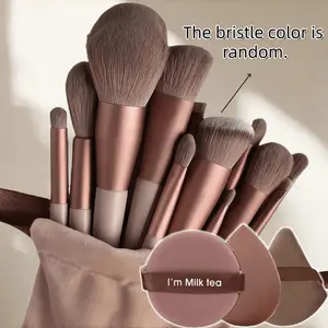 16pcs Makeup Brush Set, 13pcs Brushes + 3pcs Sponges, Soft Fluffy Professional Cosmetics, Foundation Powder Eyeshadow Blender, Beauty Tool