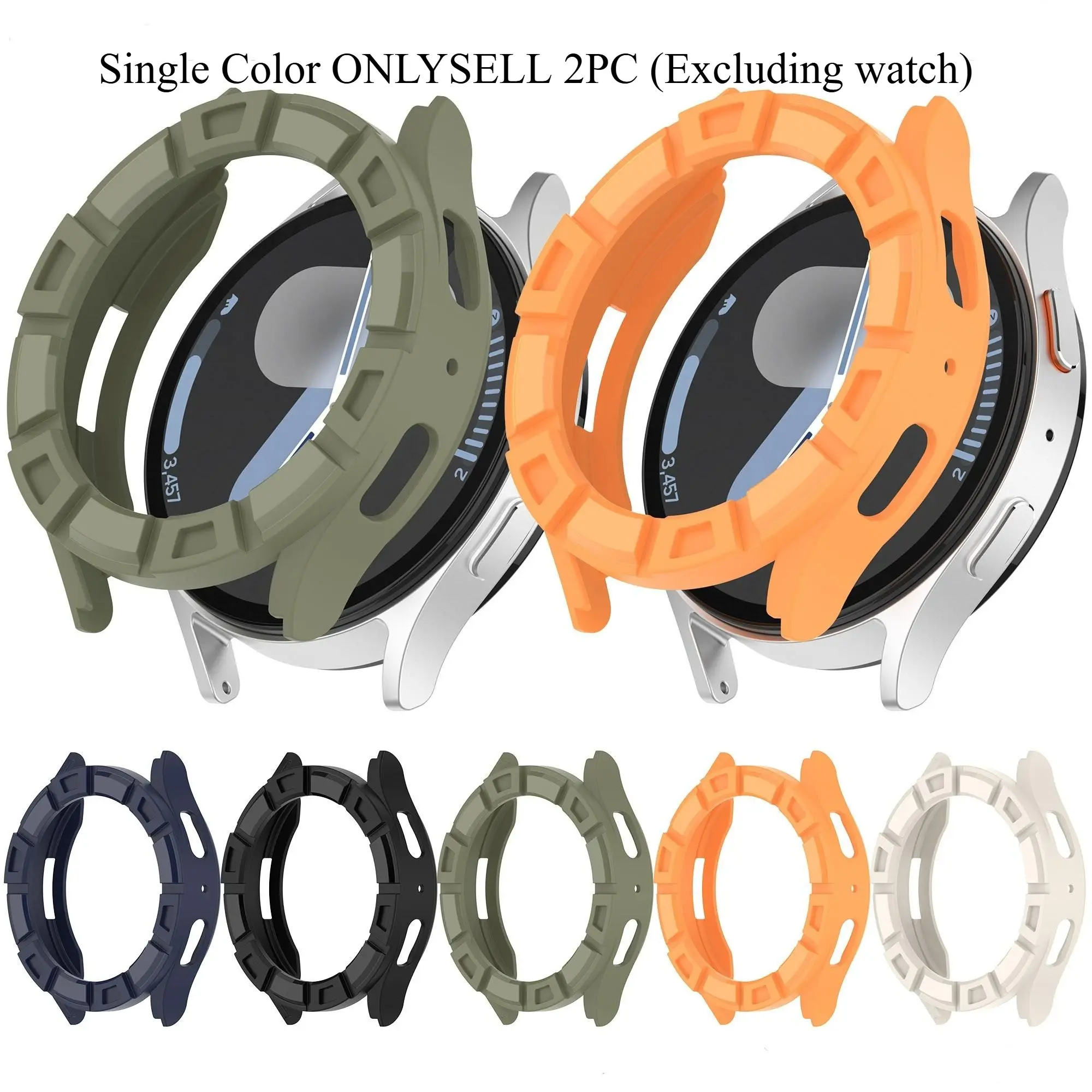 Hollow TPU Smart Watch Protective Case, 2 Counts Replacement Watch Protective Case, Smart Watch Accessories Compatible with Galaxy Watch 7, Wearable, Smartwatch Face Covers, Watch Protector, Wearable Tech Accessories