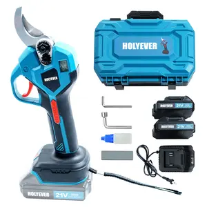 Holyever Cordless Pruning Shears Tool - Cordless Pruning Saw with 2 Backup Rechargeable Li-Ion Batteries, Sharp Blade, Secure Lock, Ergonomic Handle, Heavy-Duty Limb Branch Cutter for Home, Garden Use