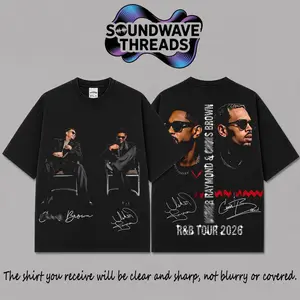 [Free Ship] Comfort Color The R&B Tour 2026 : Raymond & Brown V10 Premium Acid Shirt, R&B Music Duo Graphic Tee, Urban Hip Hop Soul Streetwear Shirt, Concert Tour Merch