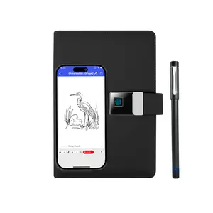 All-in-One Smart Notebook with Fingerprint Lock 10000mAh Power Bank AI Writing Built-in Smart Lock Perfect Desk Upgrade for Teachers Collectible Gift Box - Electronic