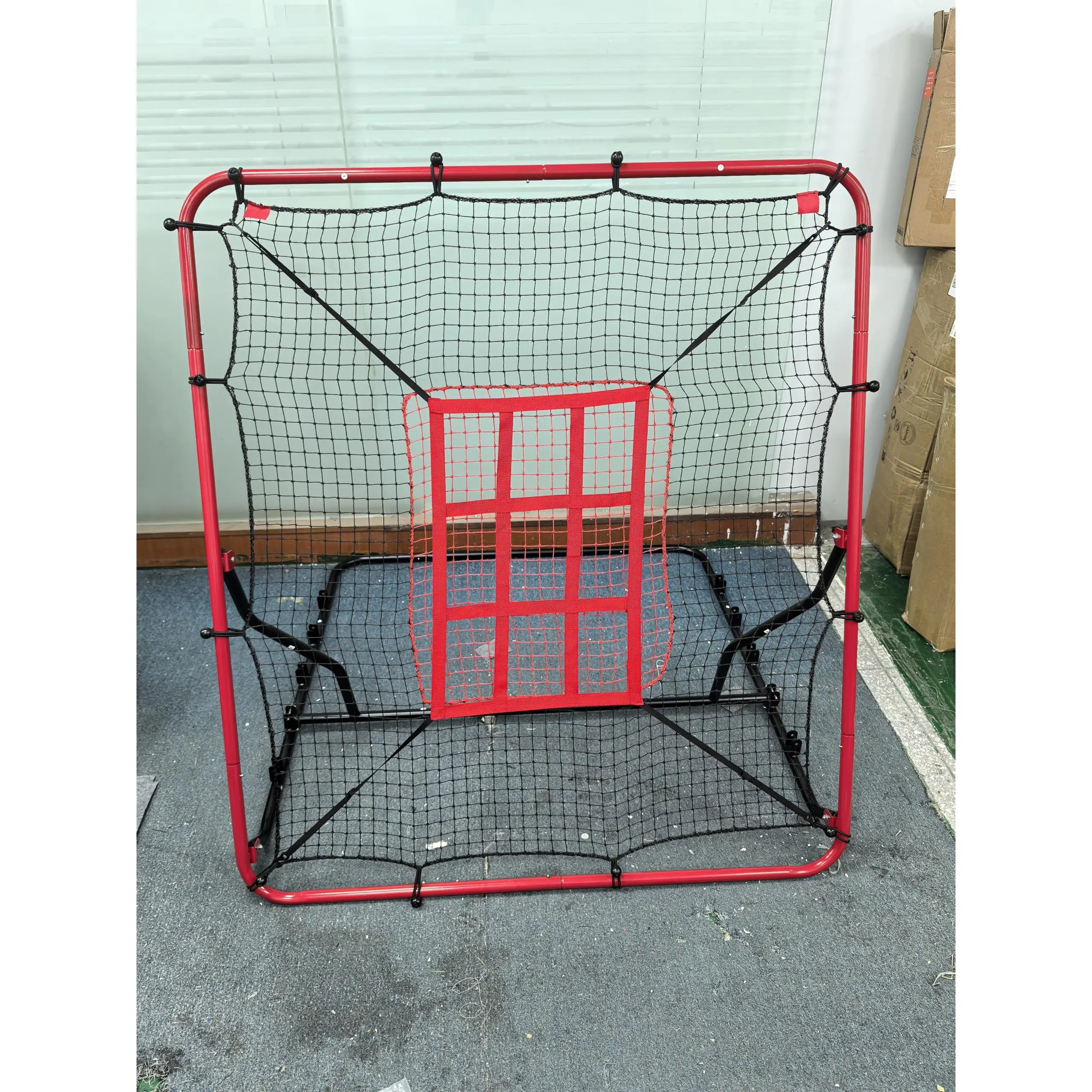 GARVEE Baseball Rebound Net, 4x4.5 ft Pitchback Trainer with UV-Resistant 36-Ply HDPE Netting, 3 Adjustable Angles for Baseball & Softball Fielding Drills, Batting Practice Equipment, Baseball Batting Cage