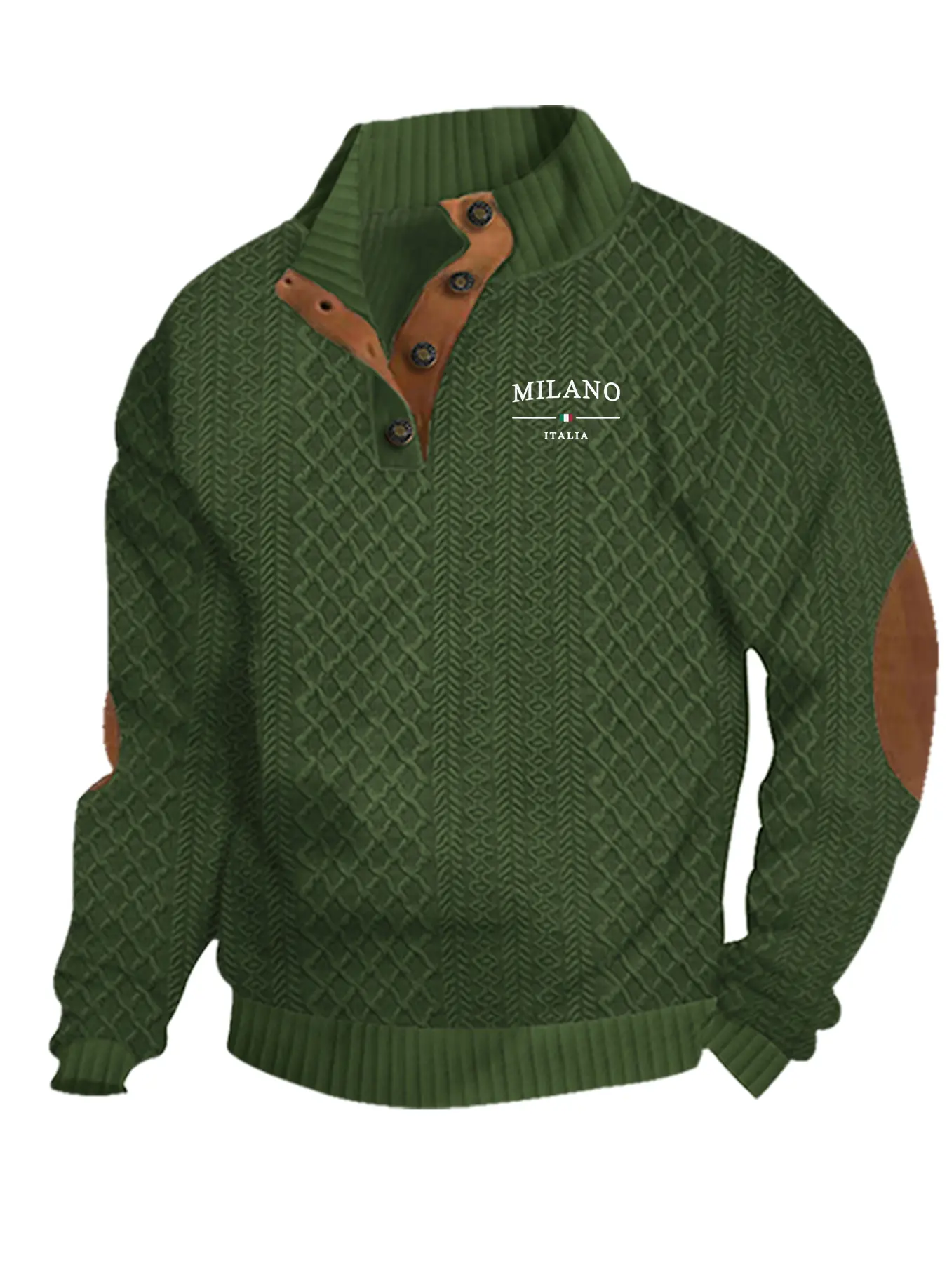 Men's letter print knitted jacquard long sleeve Henley hoodie, Knitted clothes, Fitted Knitwear, comfortable fabric, casual style, suitable for men's daily wear in winter, essential for men's gatherings and dates, Men's gift