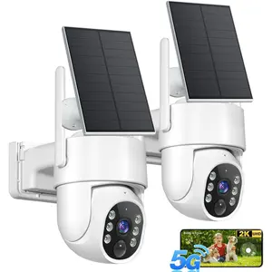2k security cameras wireless outdoor 5g wifi cameras for home security 360 ptz solarbattery powered outside cam 2 way talk color night vision ai human detection for porchgarageyard s
