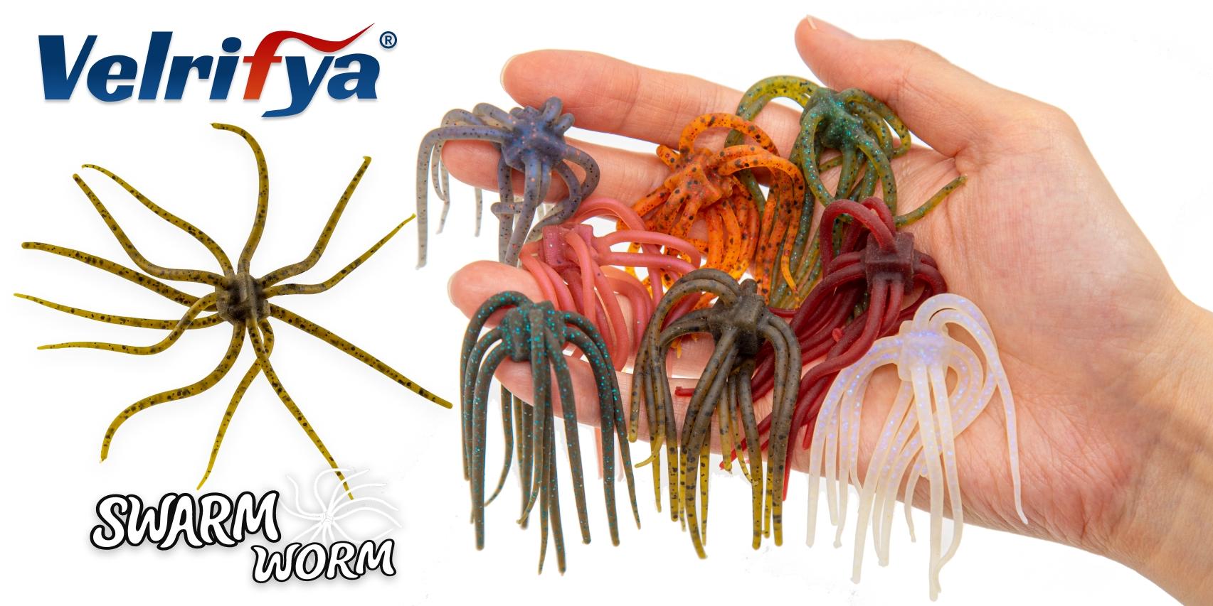 Japanese Finesse 01-Dirt Worm Tentacle Dice Shape Floating Soft Plastic Bait - for Bass Fishing, Drop Shot Rig, Wacky Rig - Outdoor Fishing Equipment for Jig Head Setups