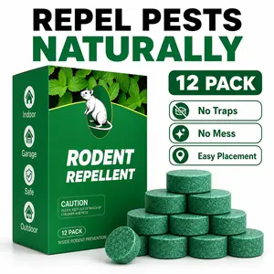 Pesticide-Free Peppermint Rodent Repellent Balls Pack, Natural Plant-Based Scent Pest Deterrent Pouches, Pet-Friendly Indoor Home & Garage Use When Directed