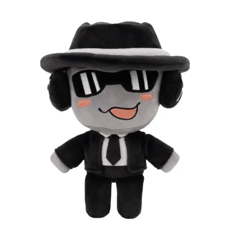 Forsaken Chance Roblox Game Character Plush Doll - Cute Black Suit Agent Stuffed Toy, Huggable Stuffed Animal, Soft Gift for Game Fans, Kids