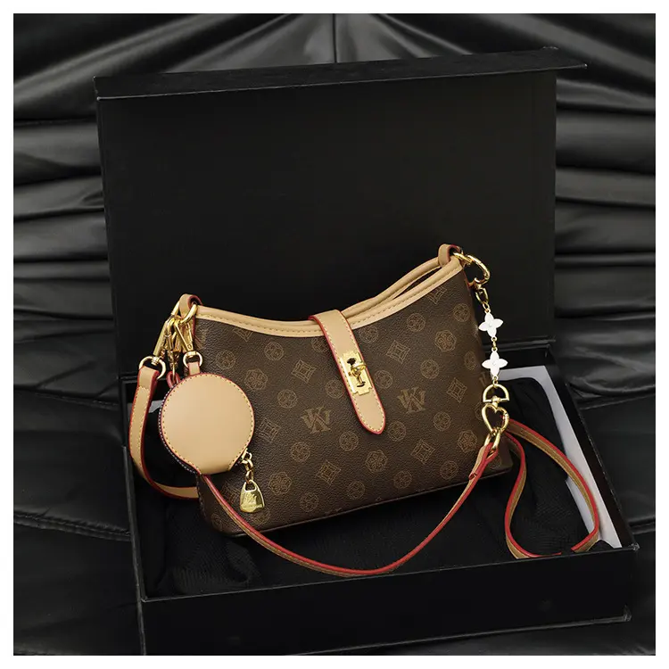 Women's Cute Printed Compartment Crossbody-Shoulder Bag with Mini Coin Purse, Vintage Multi-Strap Hobo Bag, Ideal Gift for Daily Commute, Compartment Women's Crossbody & Shoulder Bags