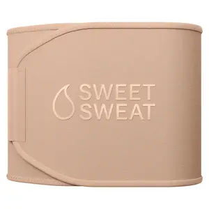 Sweet Sweat Toned Ab Trainer for Women and Men | Premium Waist Trainer Belt to 'Tone' your Stomach Area (Stone, Medium)