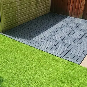 88pcs Interlocking Floor Tiles - Quick Connect System, Waterproof All-Weather Outdoor Flooring, Interlocking Floor Panels, Grey Concrete Texture - Maintenance Patio Floor Tiles for Balcony, Terrace, Poolside, Backyard - Easy to Install, No Glue/ To