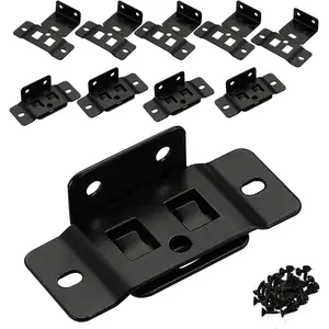 2-in-1 Locking Insert Brackets  Pack - L-Shaped 90° Angle Bed Frame Brackets & Rail Connectors| Heavy Duty Hardware for Wood Furniture/ Bed Replacement/ Cabinet/ Shelf/ Closet/ Wardrobe
