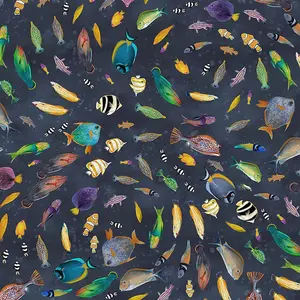 Deep Blue Shoal of Fish Deep Blue