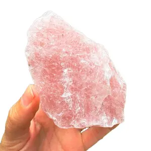 Raw Rose Quartz Crystal Pieces, Rough Stones