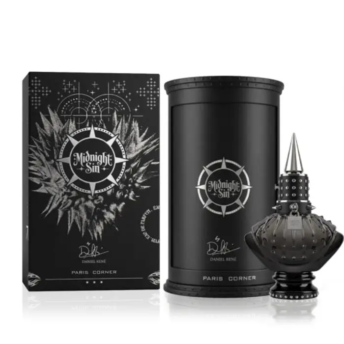 MIDNIGHT SIN by Daniel Rene - 3.4oz Paris Corner Unisex EDP Spray, Chocolatey Fruity Floral Vanilla Scents, Beauty & Personal Care Fragrance, Unisex Fragrance, Balanced Olfactory Experience, Citrus