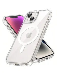 Magnetic Clear Phone Case For IPhone 17/17 Air/17 Pro/17 Pro Max/16/16e/15/14/13/12/11 Plus/Pro/Pro Max - Compatible With Wireless Charging