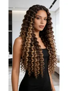 Human Crochet Hair for Black Women 16 Inch 60g Pre Separated 100 Stands Natural Wavy Hair Deep Wave Feather Crochet Human Hair Extensions Invisible Miracle Knots Crochet Hair Human Hair Crochet Bundles