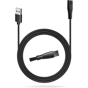 HOLDOG  Clippers Charger, 5V USB   for HOLDOG   Clippers,  Cord Line for Professional Heavy Duty   Clipper with Cleaning Brush, 3.3ft Power Cord