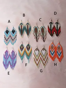Boho Style Beaded & Chain Decor Dangle Earrings Set, Bohemian Vibe, Vintage Trendy Dangle Earrings, Fashionable Jewelry for Women & Girls for Daily & Party Decoration