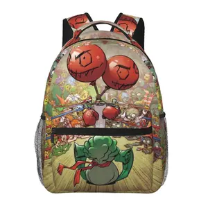 Plants vs. ... All-over zombies print large-capacity backpack for daily commuting, outdoor hiking, and business; cartoon casual merch laptop daypack school bag; gift for women and men