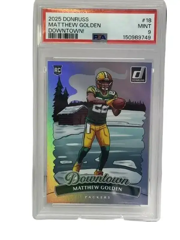 2025 Panini Donruss Matthew Golden DOWNTOWN Rookie Card PSA Mint 9