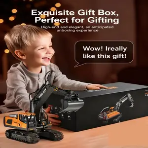 Remote Control Excavator, Bulldozer, Dump Truck, Construction Vehicle Toy with Light & Sound, Remote Control Trucks, Rc Construction Truck, Perfect Gift