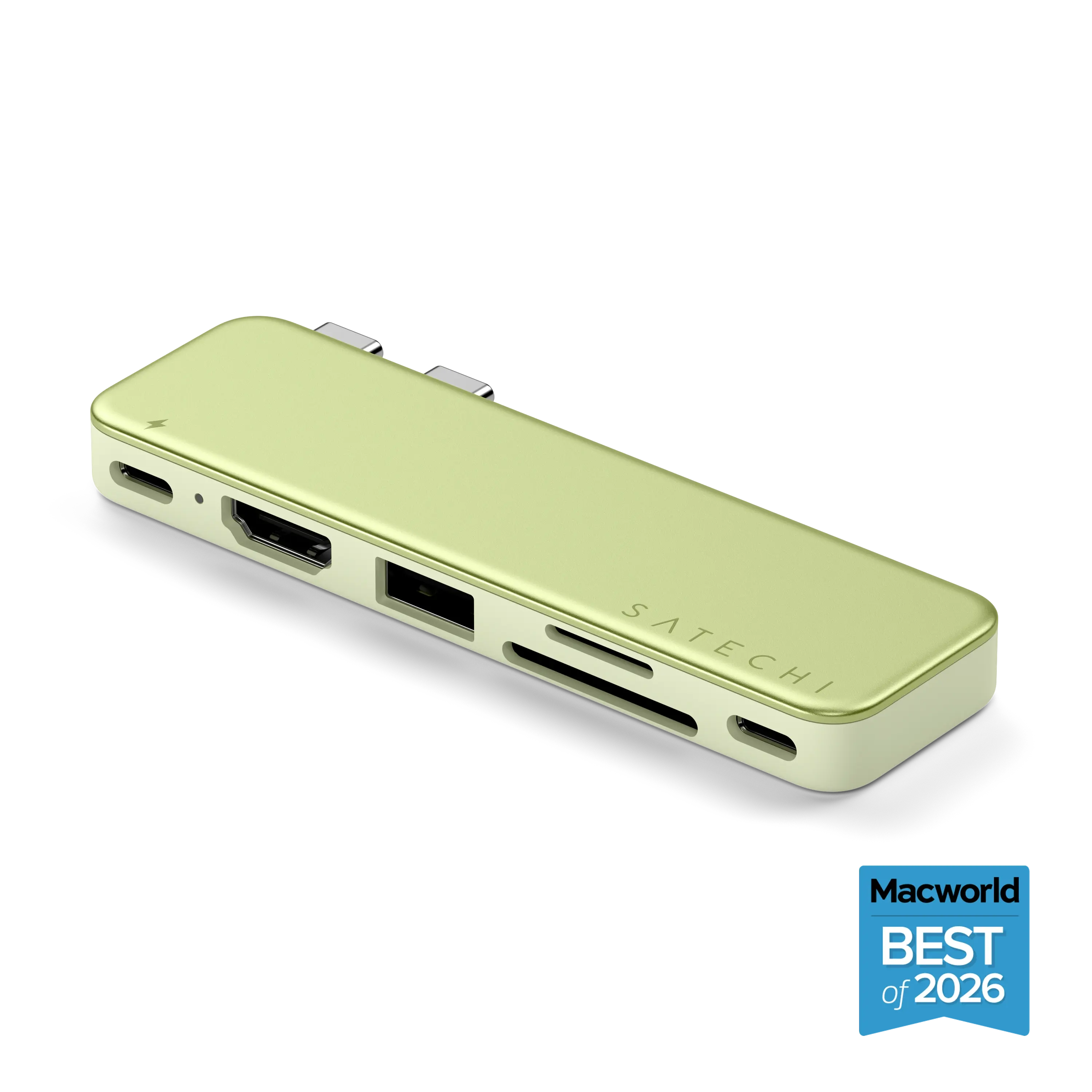 Satechi USB-C Snap Hub for MacBook Neo — 6-in-2 Flush Dual-Connector Hub with 4K/60Hz HDMI, 45W USB-C Pass-Through Charging, SD & microSD Card Readers, USB-A & USB-C 5Gbps Data