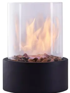 Indoor/Outdoor Portable Tabletop Fire Pit – Clean-Burning Bio Ethanol Ventless Fireplace - Small