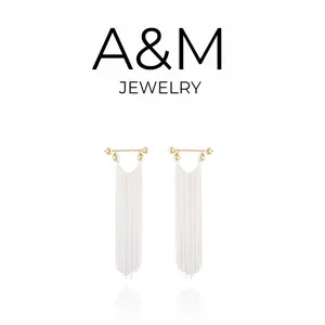 A&M Exquisite Galaxy Waterfall Tassel Earrings - Silver Tassel Earrings with Secure Closure, Hypoallergenic Design, and Modern Style Stylish Fashionable accessories for women jewelry mystery jar