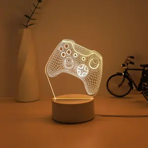 1pc Modern Game-Themed 3D USB Night Light, Perfect Bedroom and Game Room Decor, Ideal Gift for Gamers and Gaming Enthusiasts, Home Decor Light