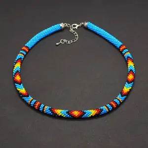 Unique Unisex Beaded Necklace | Native American-Inspired Handcrafted Jewelry