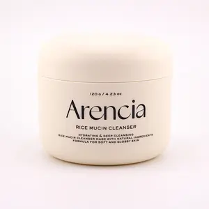 Arencia Rice Mucin Facial Cleanser (120g) - Green Tea, Hyaluronic, Lightweight, Moisturizing, Calming Facial Cleansing Product