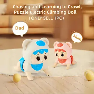 Baby Crawling Electric Music Doll, Musical Light Up, Early Education Sensory Toy for Infants, Interactive Singing and Crawling, Enhances Motor Skills, Unisex