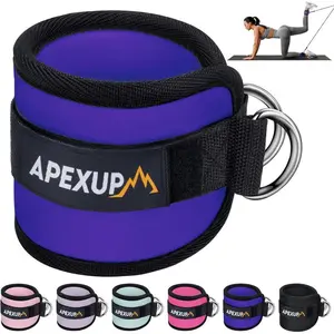Ankle Strap, Ankle Resistance Bands, Cable Kick Back Ankle Straps, Adjustable Straps with Neoprene Padding For Cable Machine, Gym, Glute Workouts, Leg Extensions