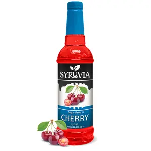 Syruvia Sugar-Free Cherry Syrup, 25.4 fl oz – Enjoy Sweet Cherry Flavor Without Sugar. Kosher, Gluten-Free, Perfect for Drinks, Desserts & More