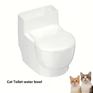 Smart Toilet water dispenser for dogs and cats, anti-spill hanging drinking bowl, special food bowl