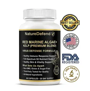 NatureDefend Red Marine Algae + Kelp | 92 Key Nutrients for Immune Support | USA Veteran-Owned | 60 Capsules