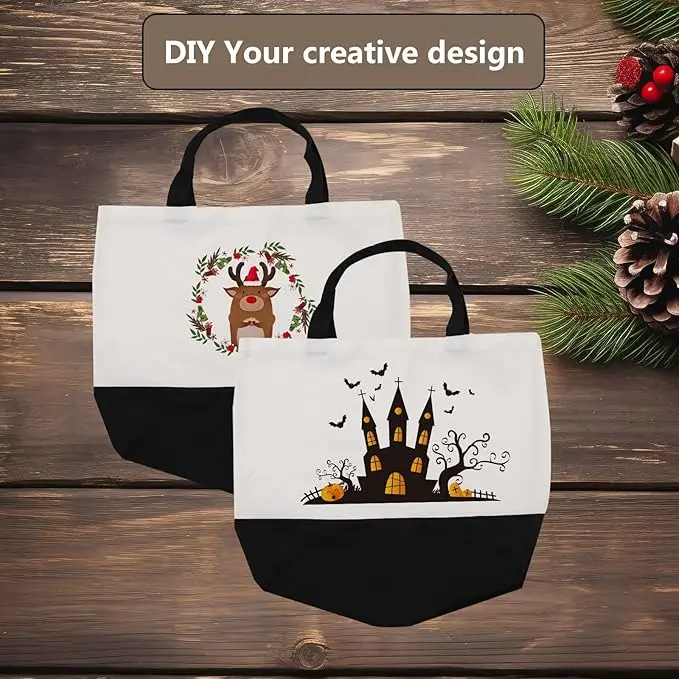Custom Sublimation Tote Bag – Personalized Polyester Canvas Tote