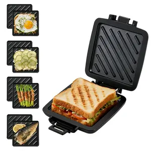 2026 Hot Seller! Thick Microwave Sandwich Grill Pan: 3-Minute Grilled Cheese & Panini, Non-Stick, Dishwasher Safe, Perfect for Home, Office & Dorm!
