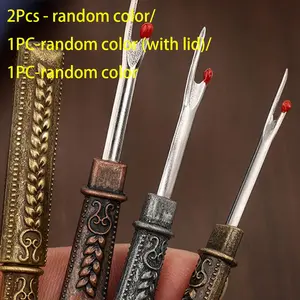 High-Quality Embroidery Seam Ripper Tool Set, Comfortable Handle, Vintage Design, Handmade Clothes De-Threader, Sewing Aid Kit, Sewing Tools