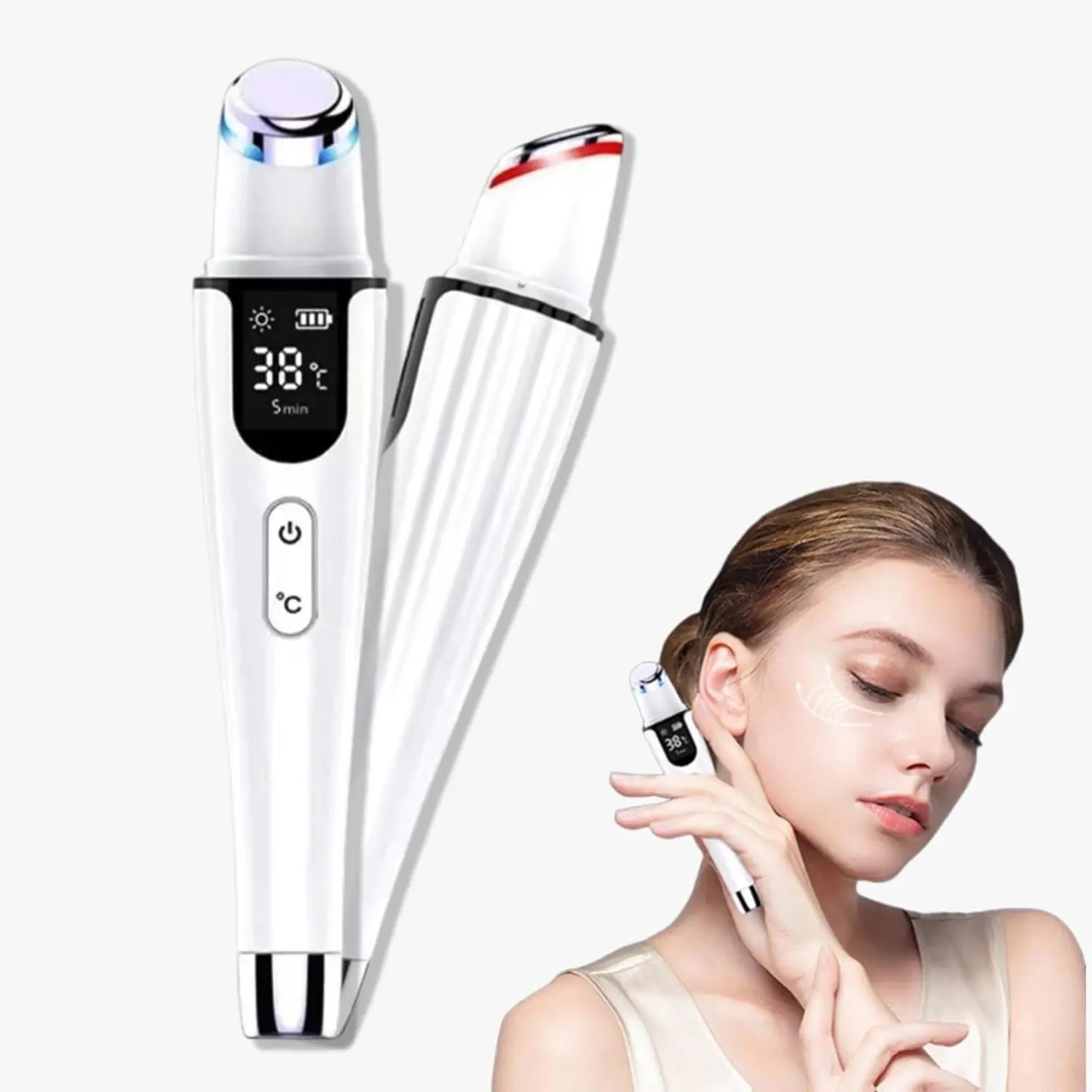Ideal Swan Eye Massager Wand - Chargeable Facial Massager - Eye Massager for Dark Circles, Eye Bags, Puffiness Under Eyes(New)