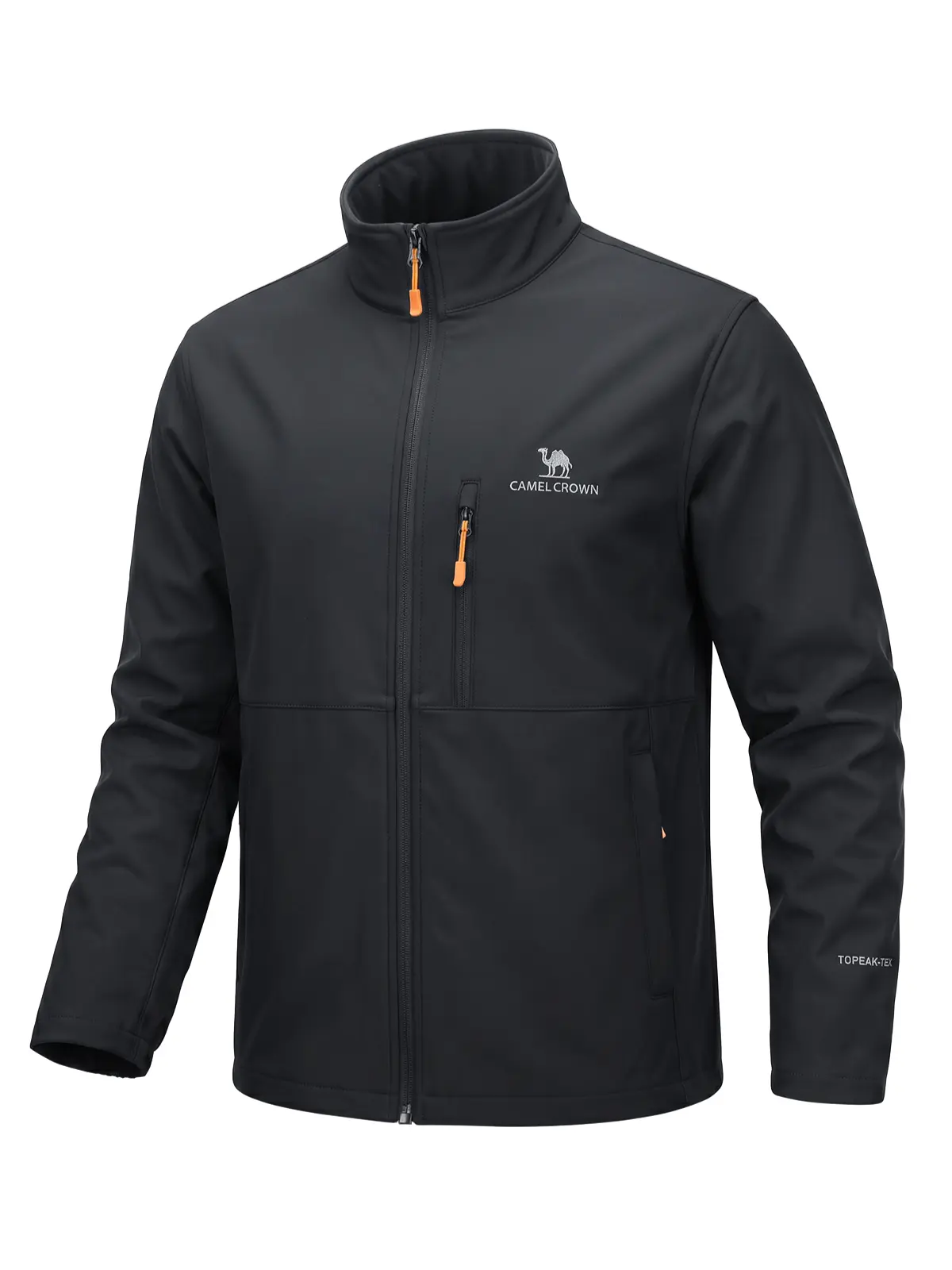 Camel Men's Waterproof Softshell  Fleece Lined Warm Windproof 75D TOPEAK-TEX Outdoor Hiking Tactical Coat with 6 Pockets athlete jacket