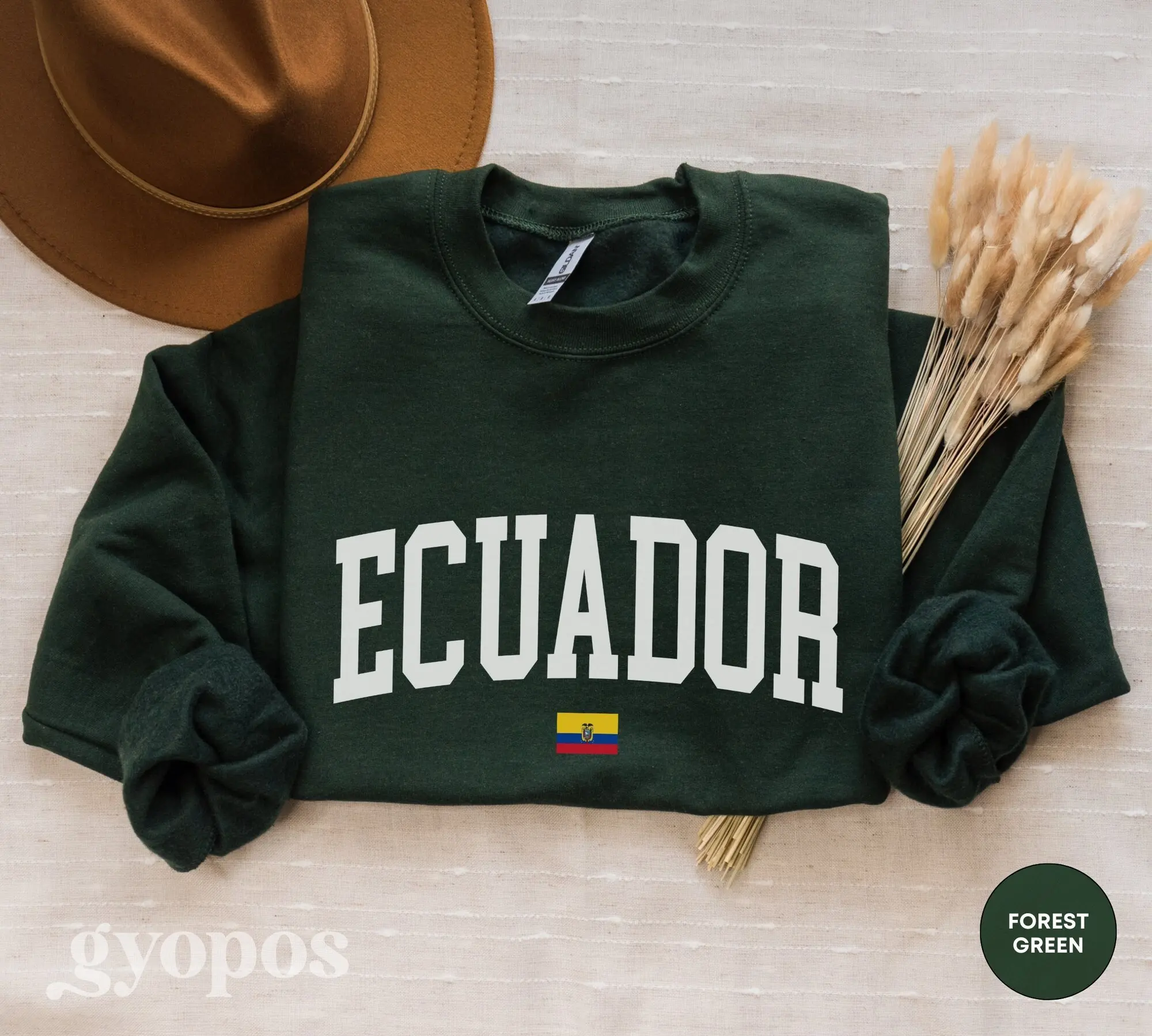 Ecuador Sweatshirt, Ecuador Hoodie, Ecuador Shirt, Ecuador Gift, Ecuador Flag Pullover, Ecuador Souvenir, Travel Sweater