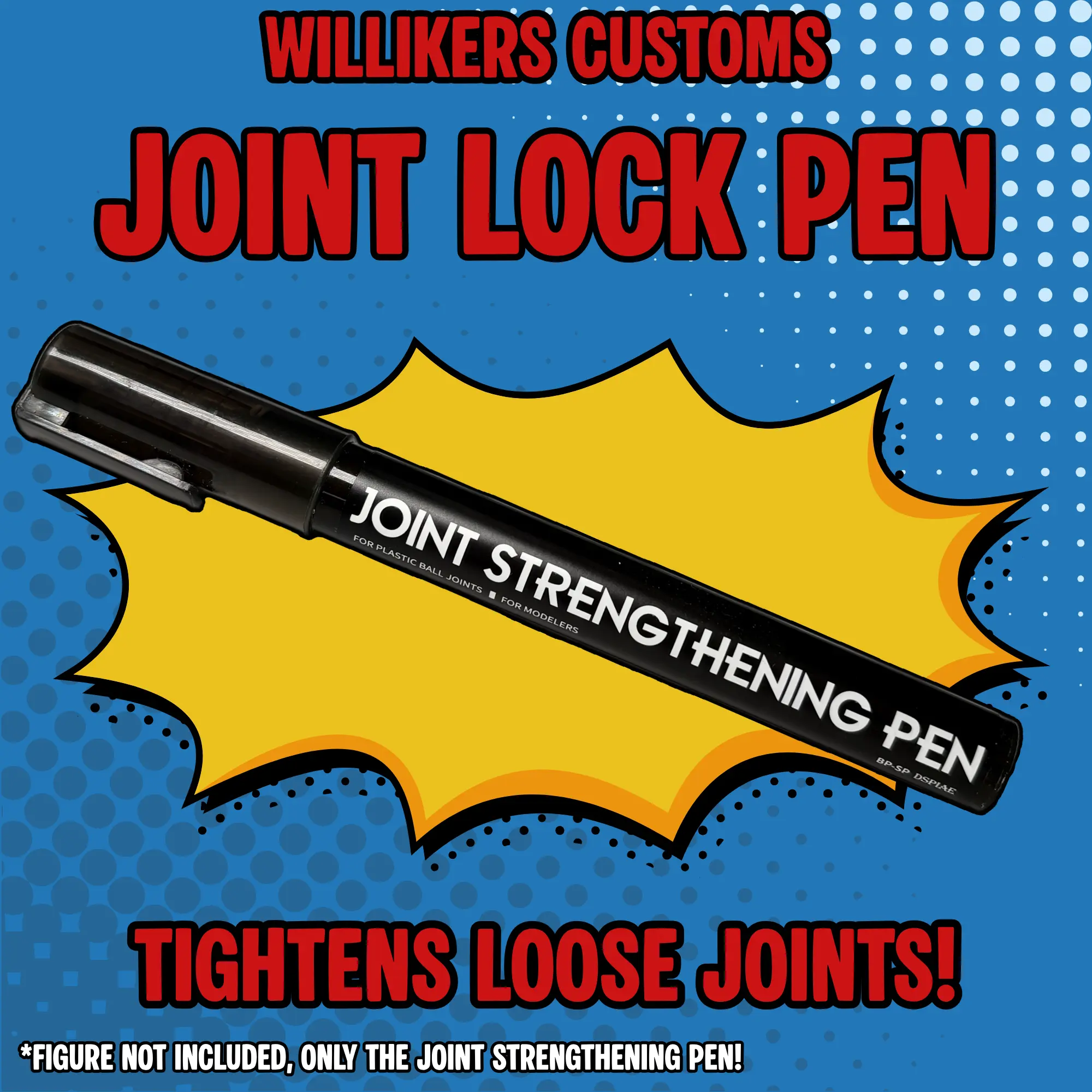 JOINT LOCK Action Figure Tightener Pen - Fix Loose Joints, Restores Grip, Aids Figures That Can No Longer Hold a Pose, For Loose Accessory Ports Collectibles Maintenance Tool