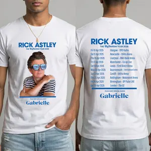 Rick Astley Reflection Tour 2026 T-Shirt | Front & Back Concert Jumper | UK Tour Dates Shirt
