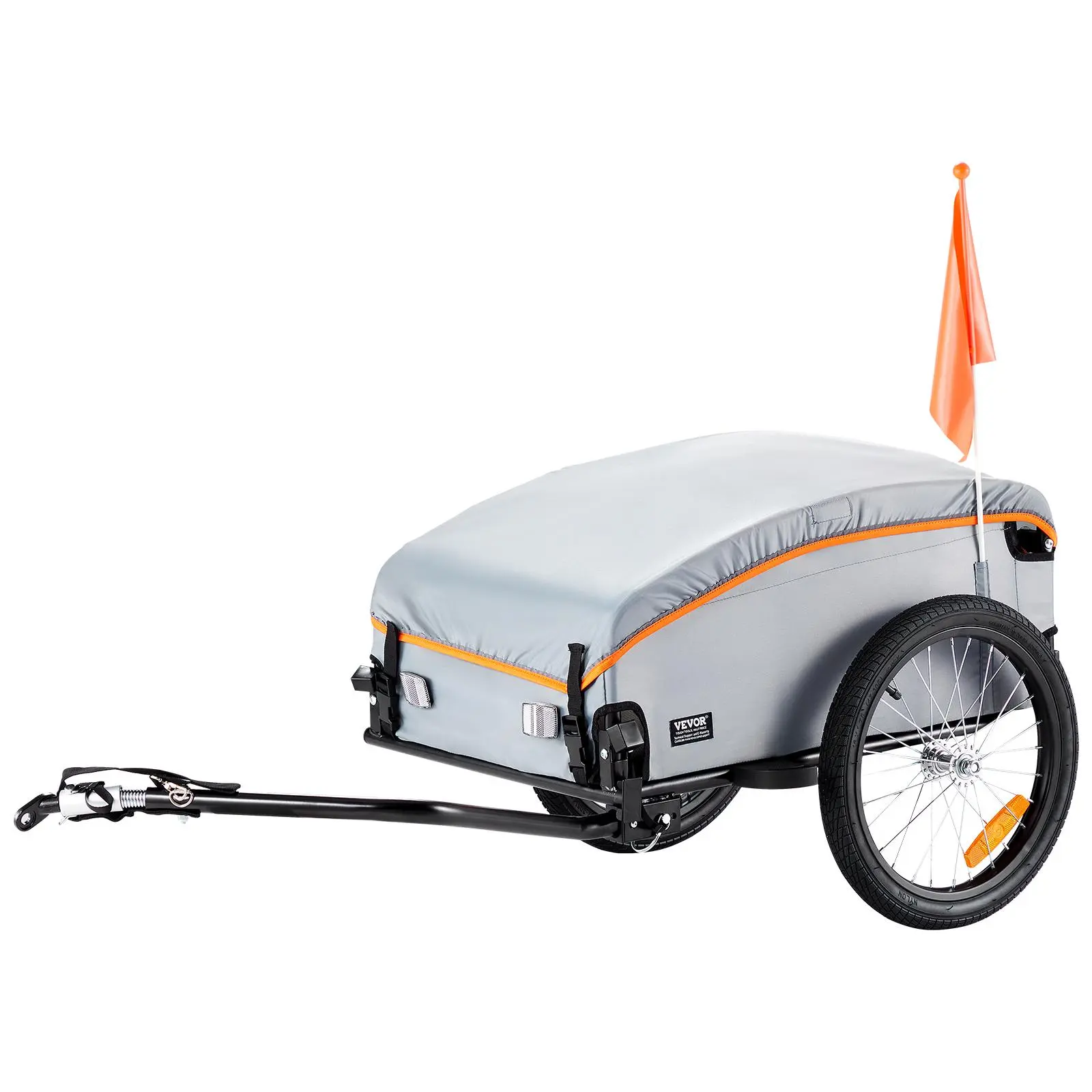 Heavy-Duty Folding Wagon, Collapsible Cart on Wheels for Bike Hauling, Shopping & Camping, Weatherproof Oxford Fabric, 16-Inch Wheels, 100 LBS Capacity, Universal Fit, Folding Wagon Cart, Outdoor, Reflective Spokes, 22 To 28 Inches, 16 In, 16" X 1.75" Tir