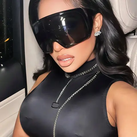 Unisex Y2K Style Oversized Fashion Glasses, Trendy Sunglasses, Polycarbonate Frame, Uv400 Protection, Ideal for Daily Wear, Street Photography, Travel Gifts