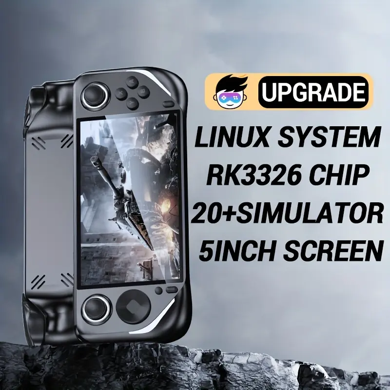E6 handheld game console, equipped with high-definition IPS screen, 10+classic emulators, supports TF card 64GB, includes screen protector - durable ABS structure, USB charging, ideal holiday gift for gamers, white/green/black, Video Game Machine